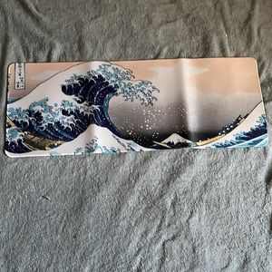 Wave of Kanagawa keyboard mouse pad